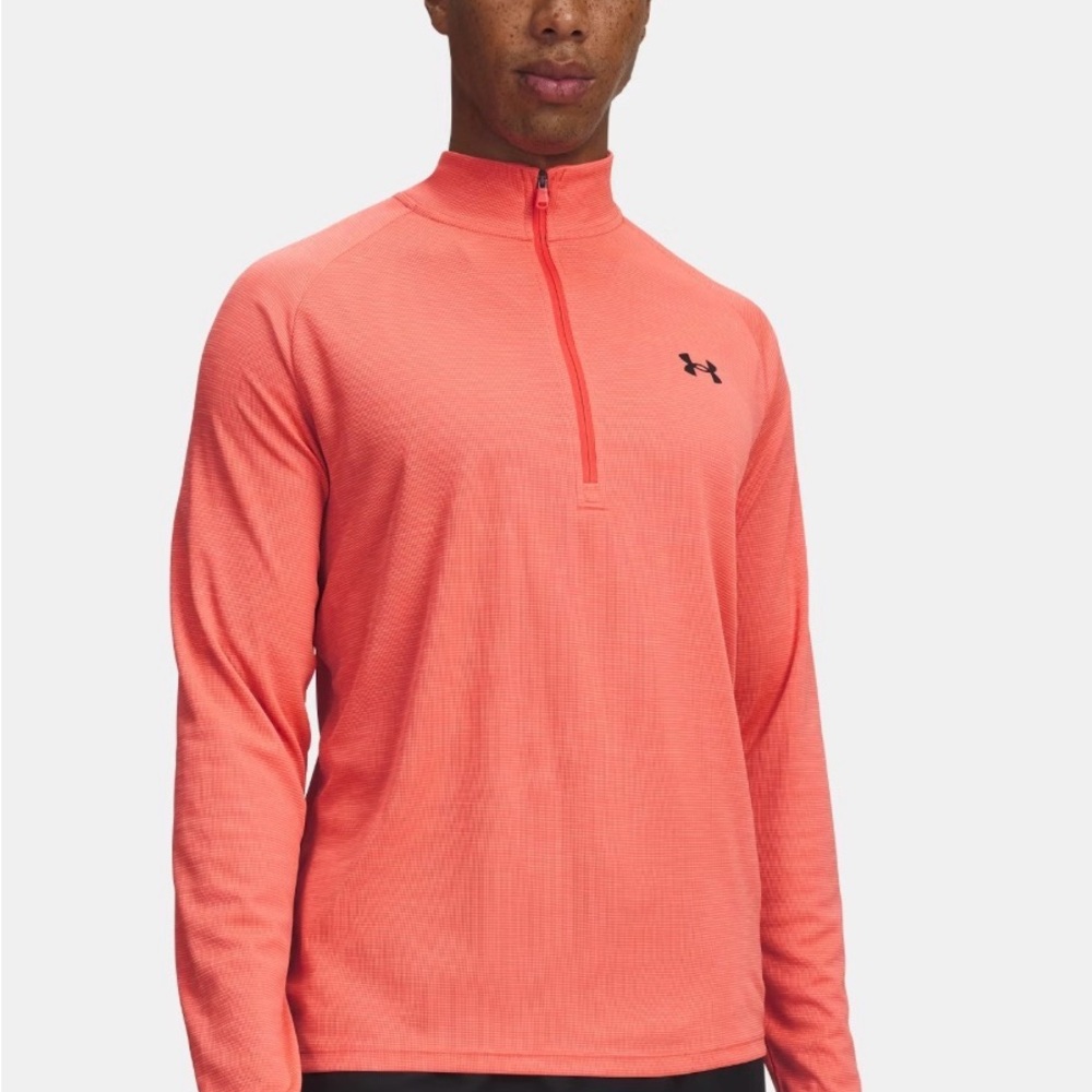 5/$30 Under Armour Men’s Tech Texture Coral Half-Zip Performance Top XL